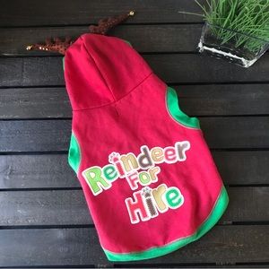 Simply Dog Hoodie Christmas Reindeer for Hire